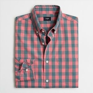 J. Crew - checkered slim washed shirt